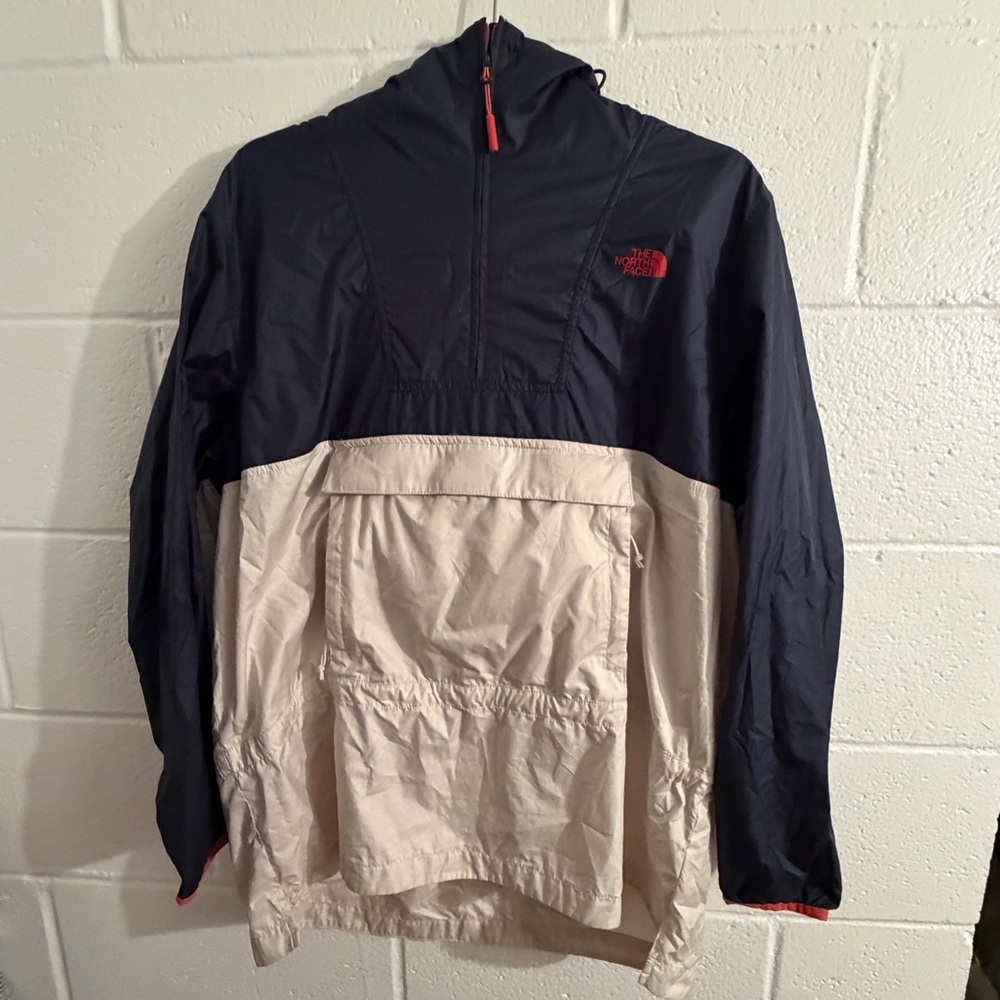 The North Face Navy and Cream Convertible Windbreaker